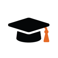 Icon of Mortar Board with orange tassel